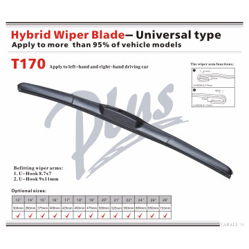 Auto Parts Hybrid Wiper Blade with 8mm Silicon Refill